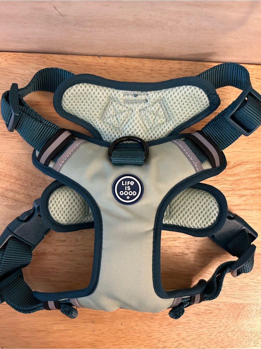 Life is Good Canvas Overlay Padded Dog Harness.